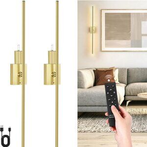 Wall Lamp, Four Color Temperature LED Rechargeable Wireless Wall Sconces 31.5 in